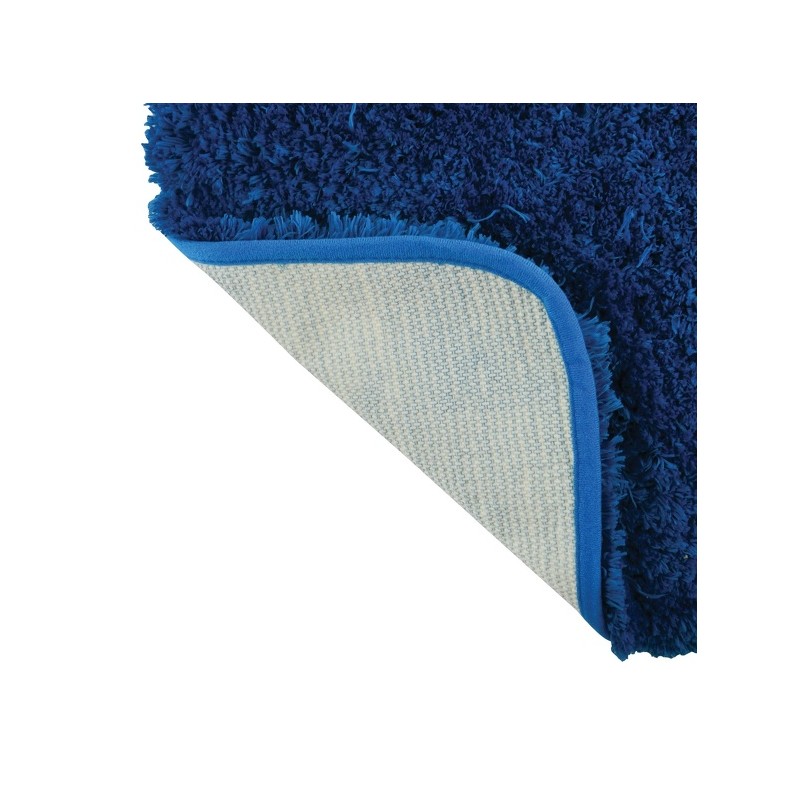 Alfombra de microfibra con suela de latex azul mar