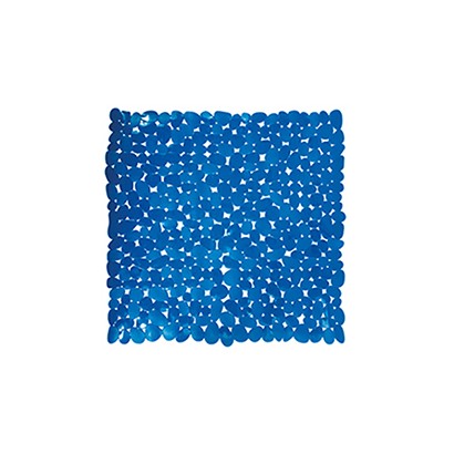 Alfombra de ducha de pvc guijarros 53x53cm azul marino
