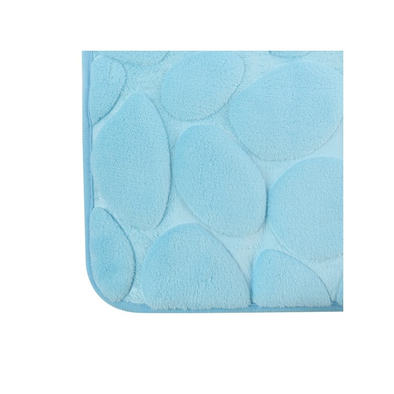 Alfombra de baño de guijarros azul claro 40 x 60 cm
