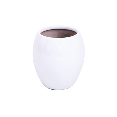 Vaso de cerámica blanca java
