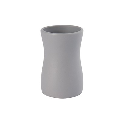 Vaso de cerámica gris palma