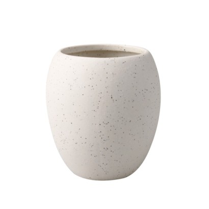 Vaso de cerámica blanco mate