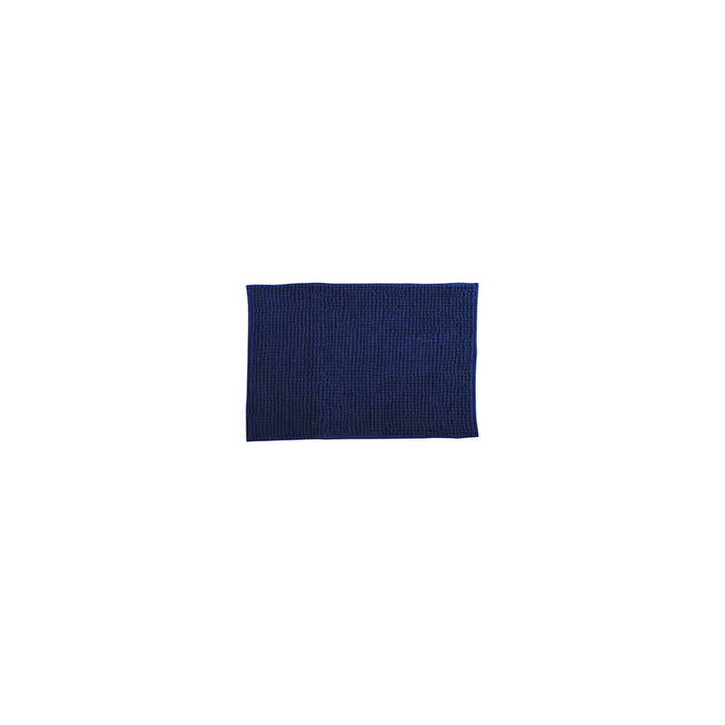 Alfombra de baño de chenilla 40x60 cm azul oscuro