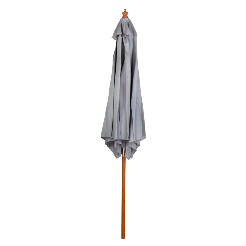 Parasol d270 cm mástil madera gris