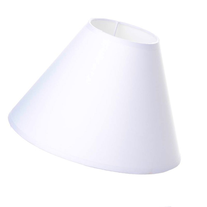 Pantalla lámpara poliéster-pp blanco 25 x 10 x 17,50 cm