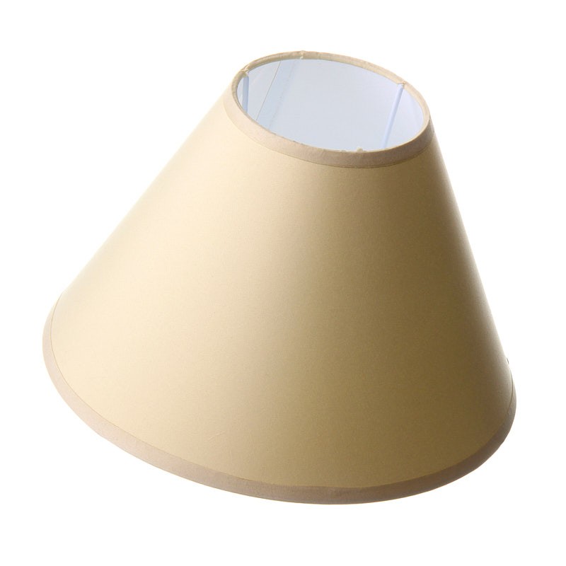 Pantalla lámpara poliéster-pp beige 25 x 10 x 17,50 cm