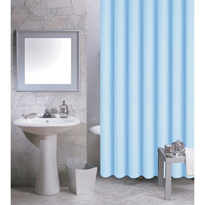 Cortina de baño de poliester pva180x200 cm Azul