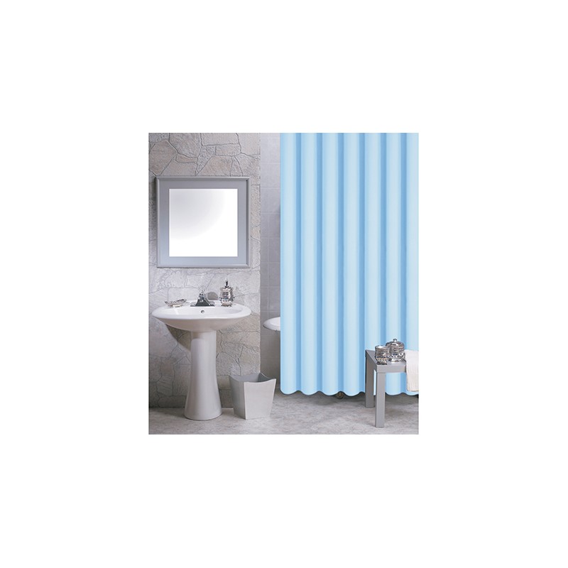 Cortina de baño de poliester pva180x200 cm Azul