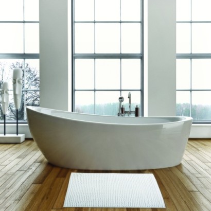 Alfombra de baño chenille 40x60 cm blanco