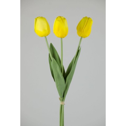Tulipan natural x 3 52x10 cm amarillo