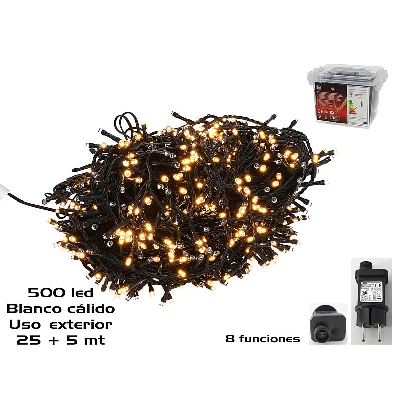 Guirnalda 500led cÃŒlido exterior 8fun 25