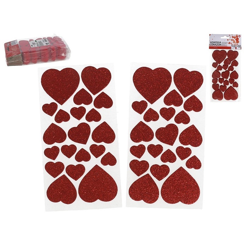 Adhesiva corazon 40 pcs