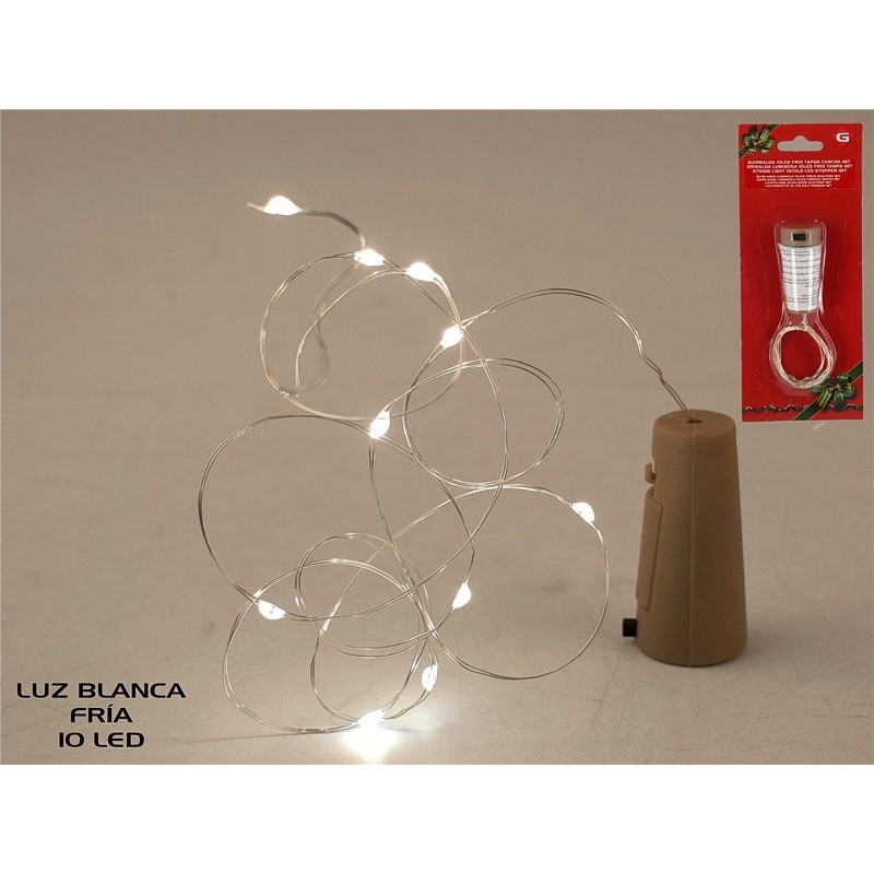 Guirnalda 10led frÃo tapon plastico 1 mt