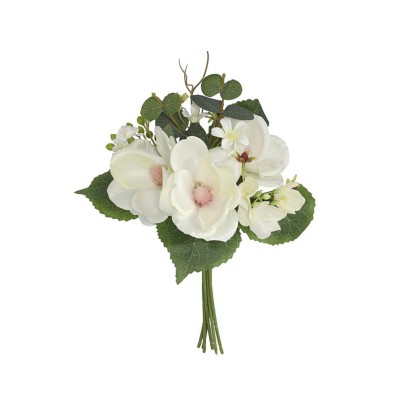 Atado magnolias x 6 -34 cm (blanco)