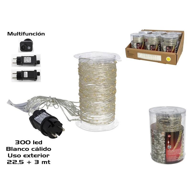 Guirnalda 300led cÃŒlido ext fun 22,5+3mt