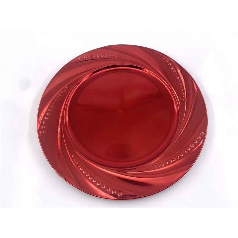 Bajo plato rojo twist 33cm