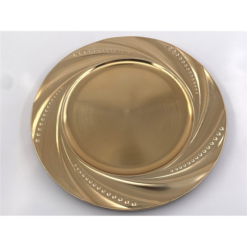 Bajo plato oro twist 33cm