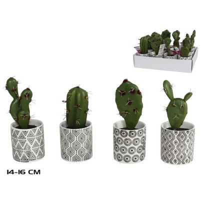 Maceta ceramica cactus surt 14-16 cm