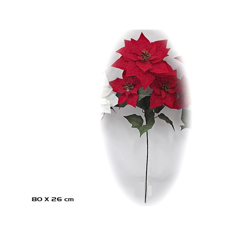 Vara poinsettia roja 80x26cm