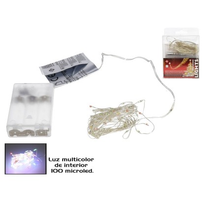 Guirnalda 100 microled multicol int 500+