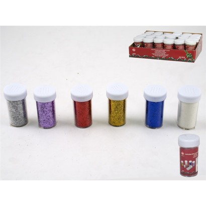 Purpurina bote 21gr dosificador 6 color