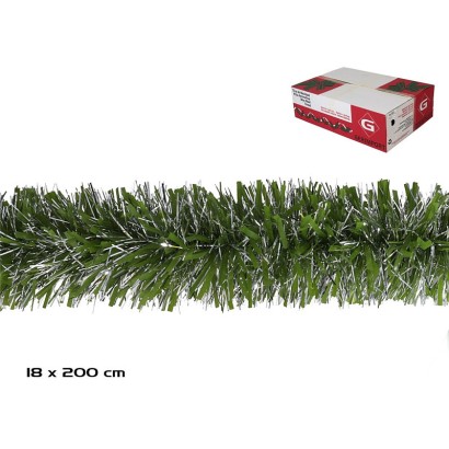 Boa p/a verde/plata 18x200cm