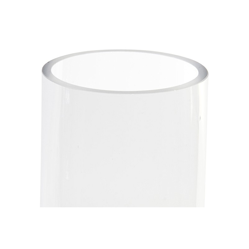 Jarrón cristal 10x10x40cm transparente