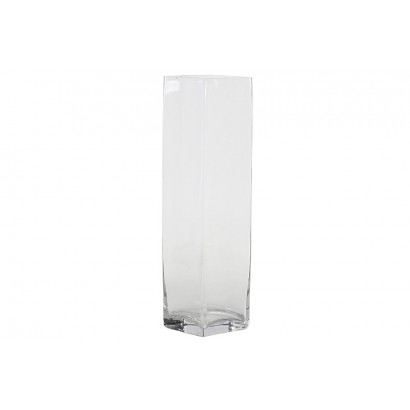 Jarrón cristal 10,5x10,5x40cm transparente